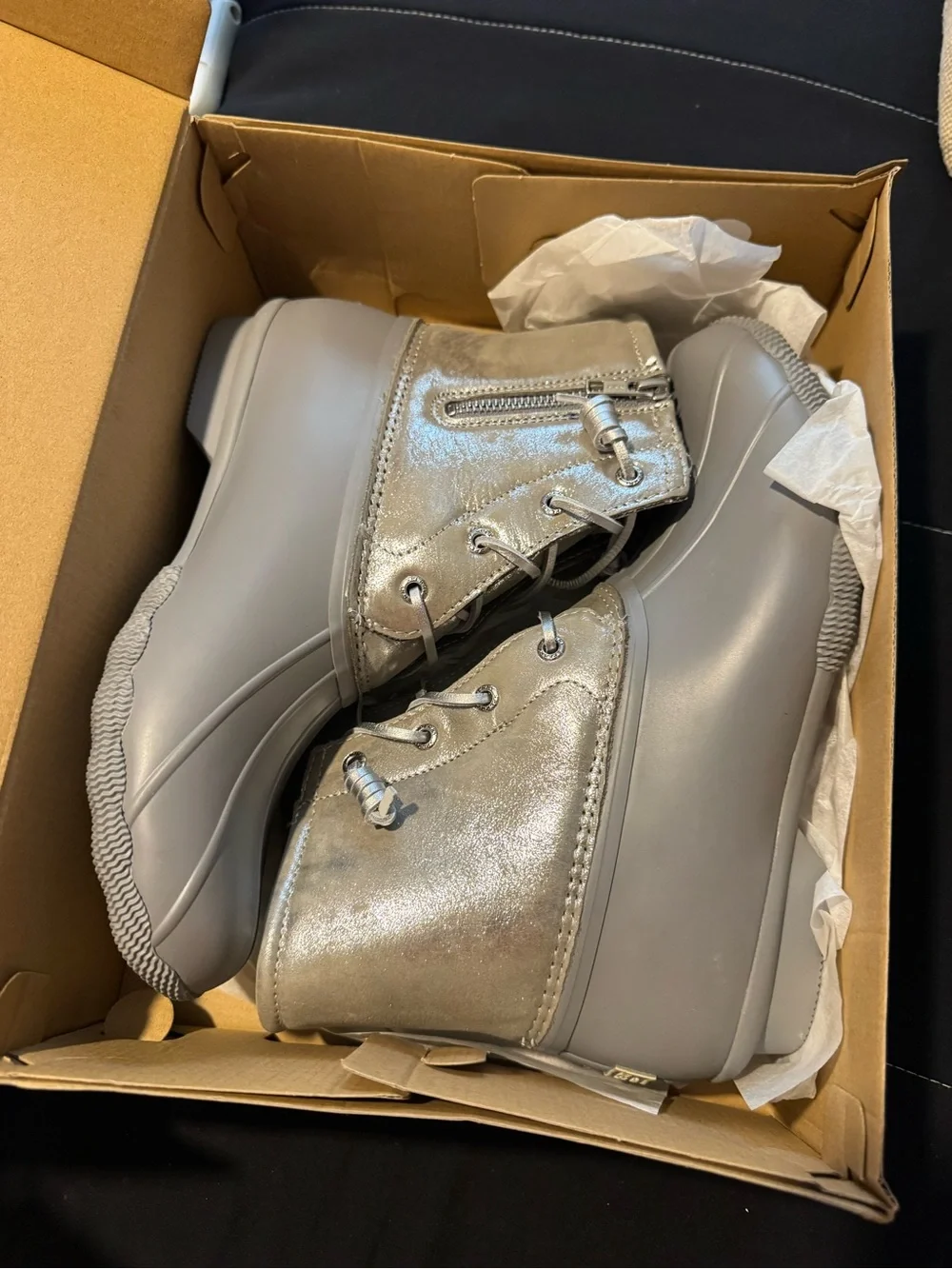 Sperry Women's Gray Waterproof Duck Boot